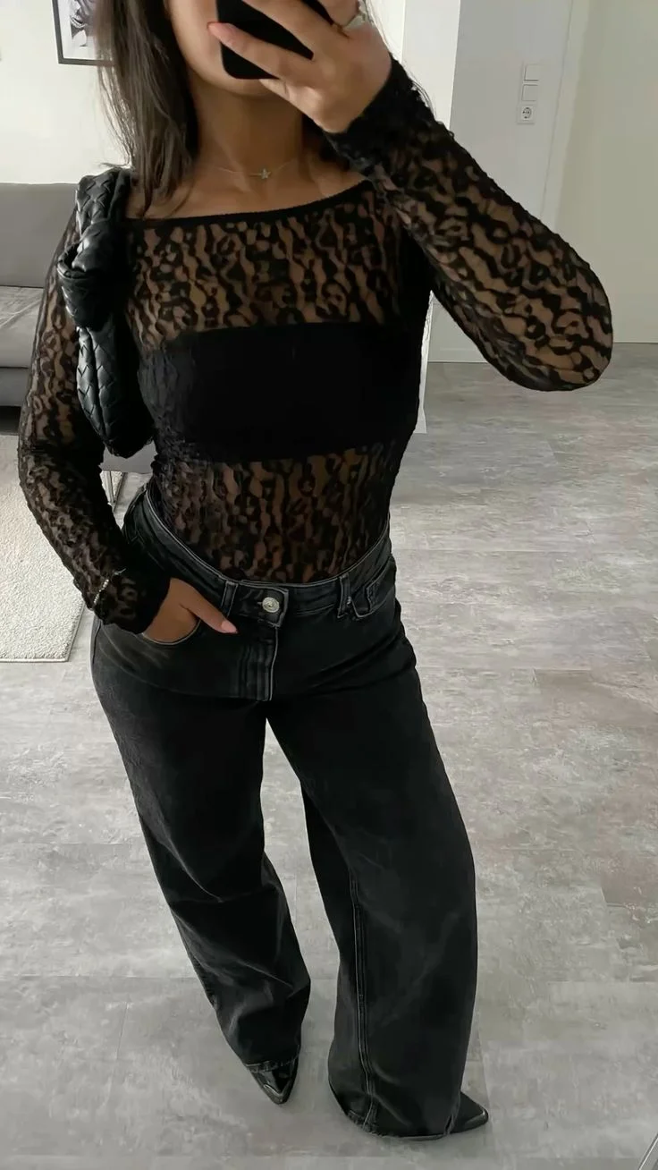 lace top outfit ideas
