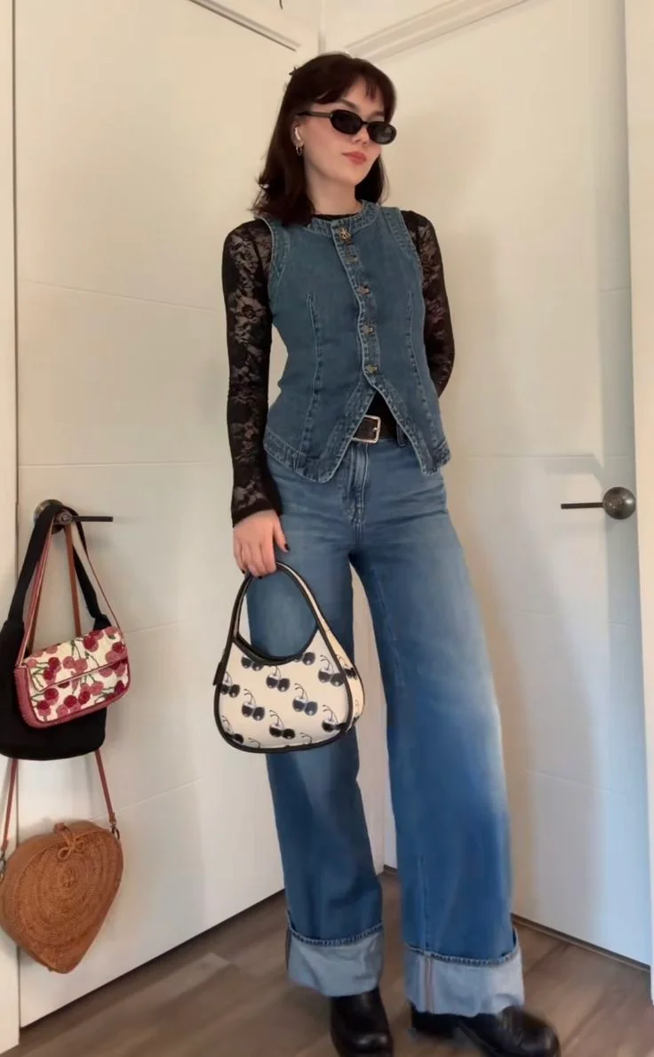 lace top outfit ideas