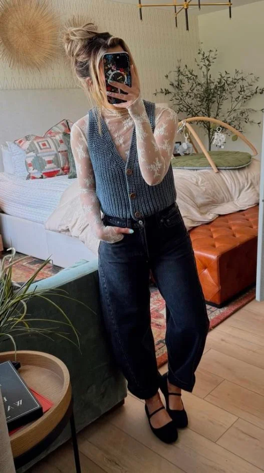 lace top outfit ideas