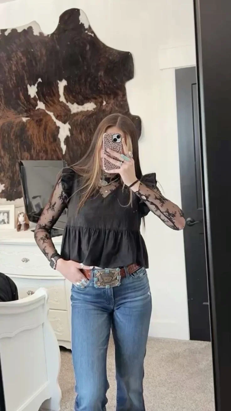 lace top outfit ideas