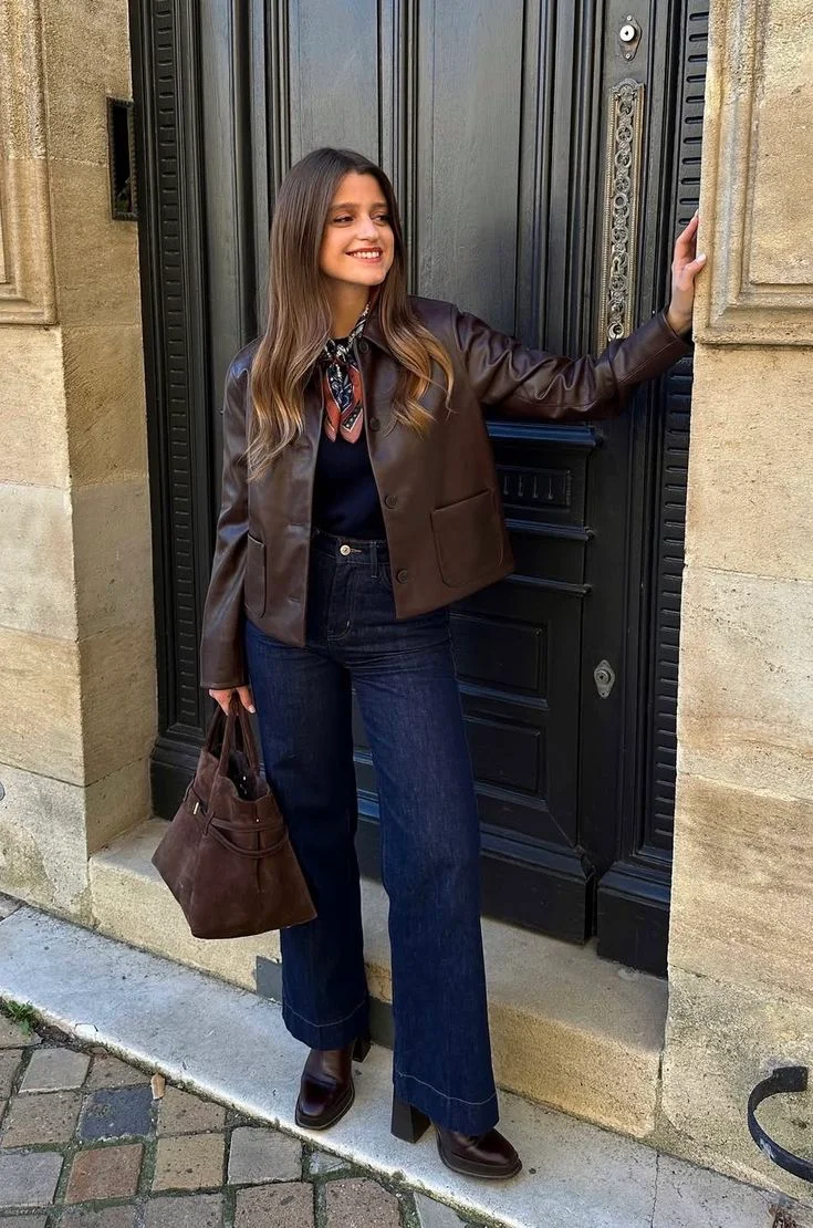 leather jacket outfit