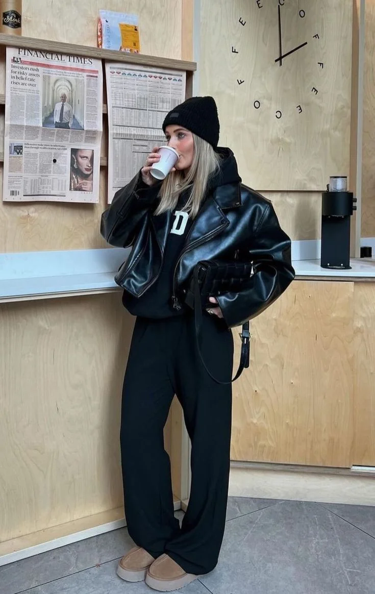 leather jacket outfit