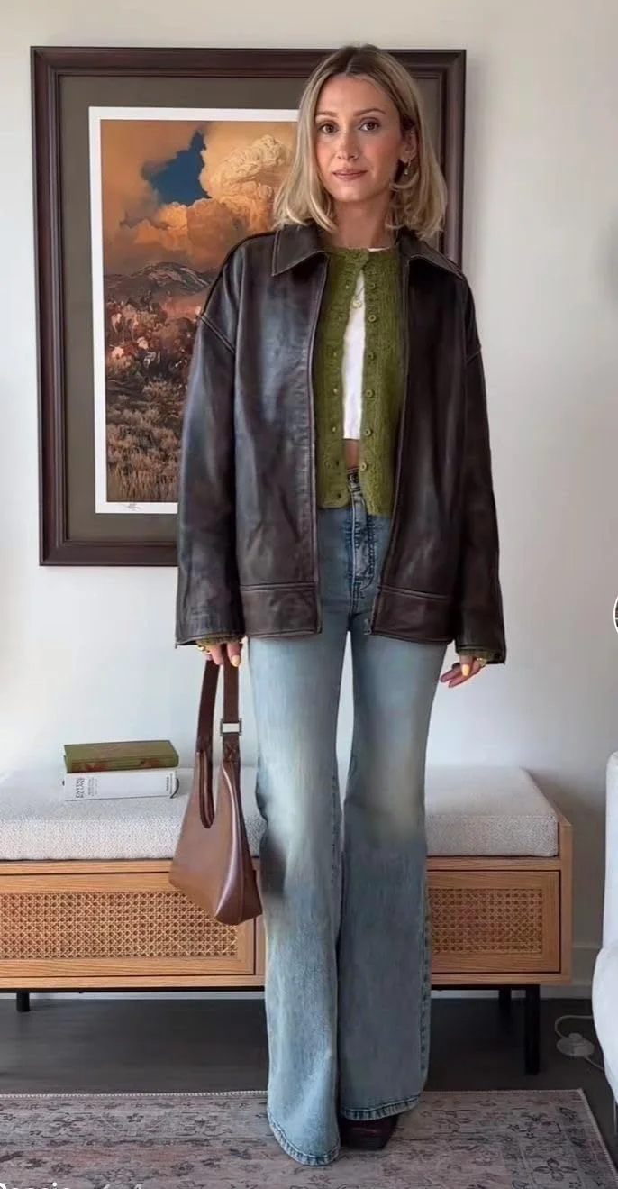 leather jacket outfit