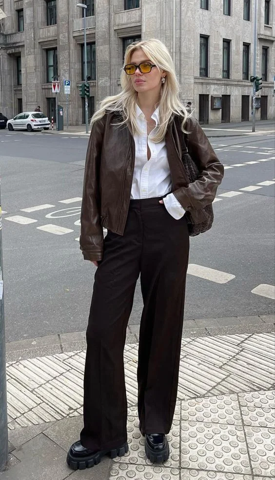 leather jacket outfit