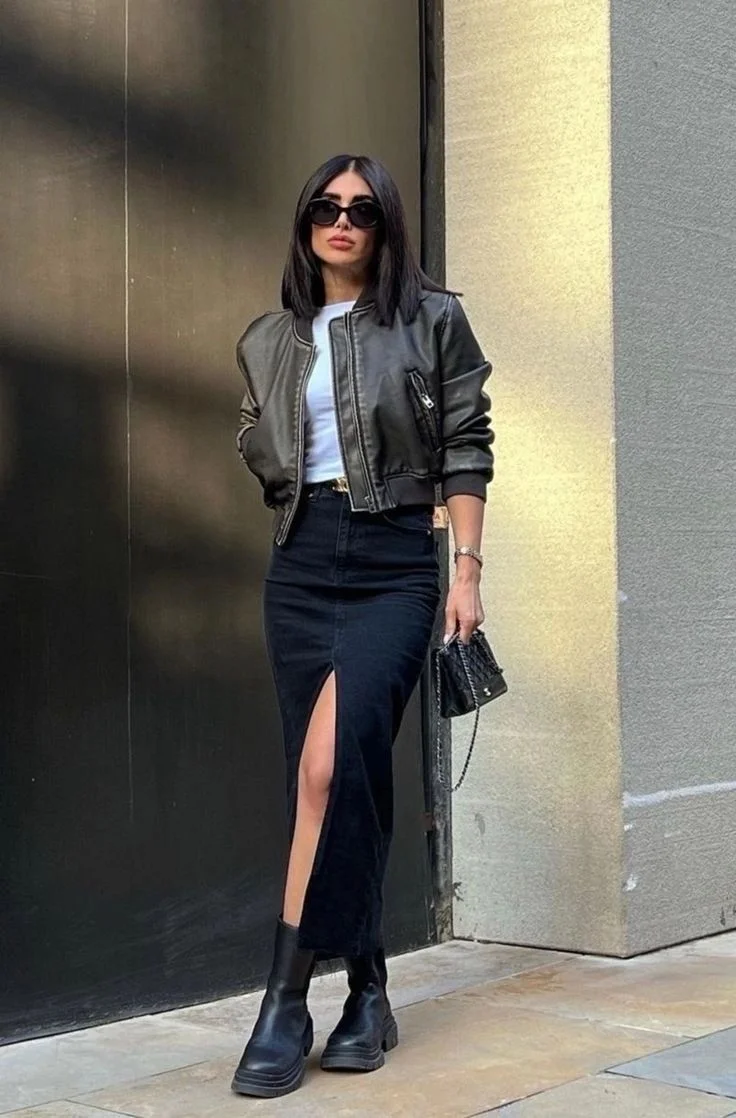leather jacket outfit