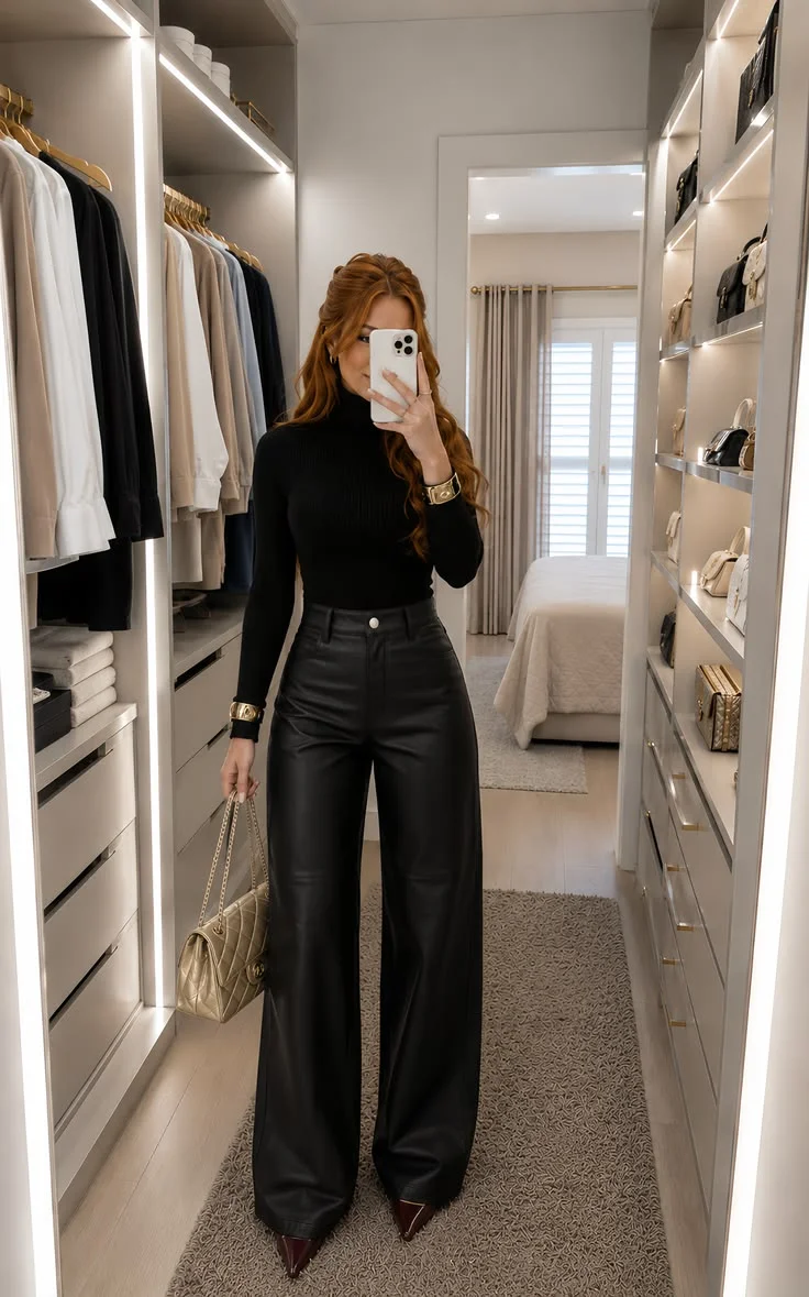 leather pants outfit