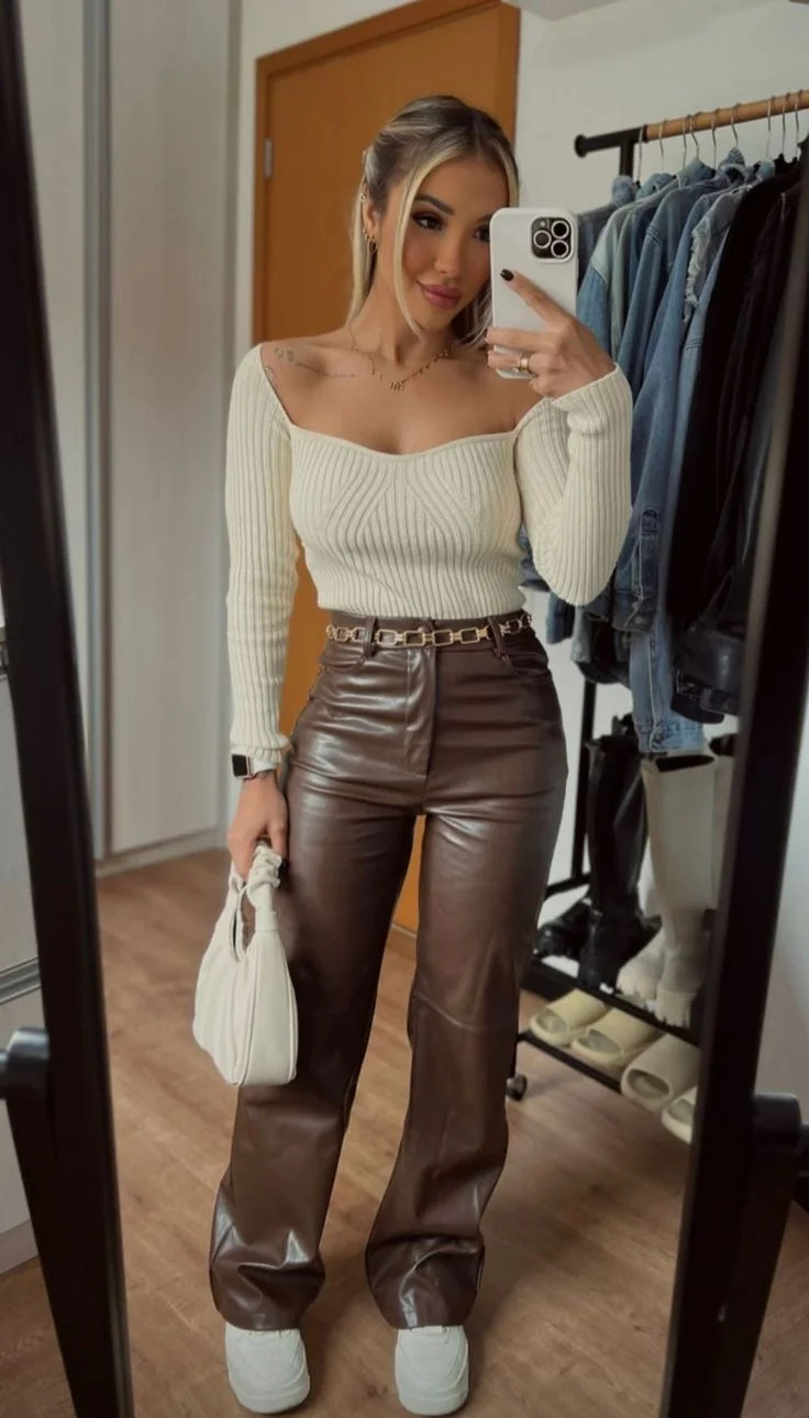 leather pants outfit