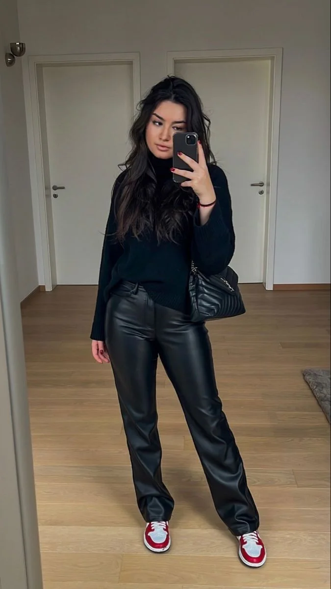 leather pants outfit