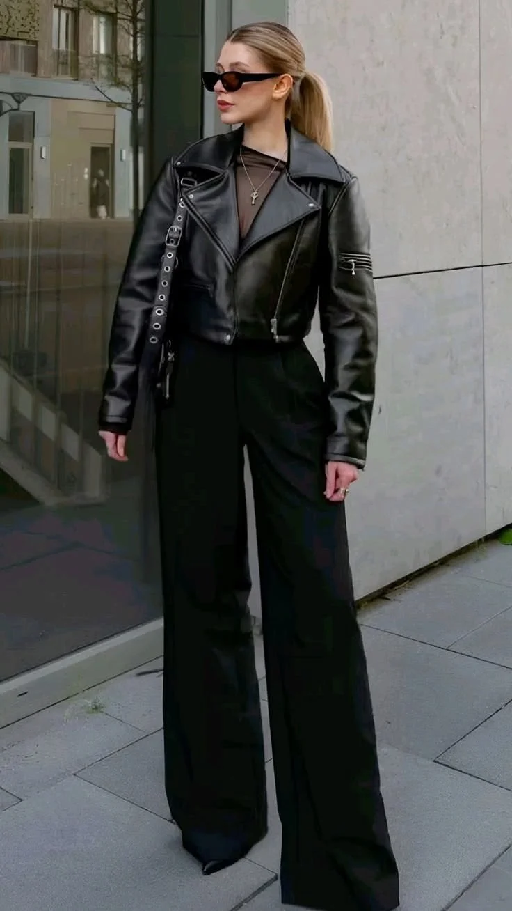leather pants outfit