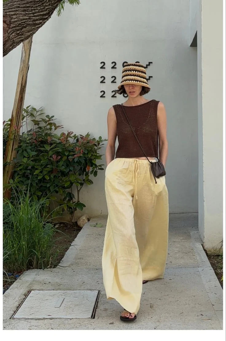 linen pants outfit