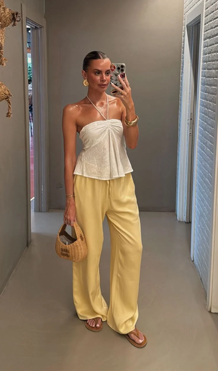 linen pants outfit