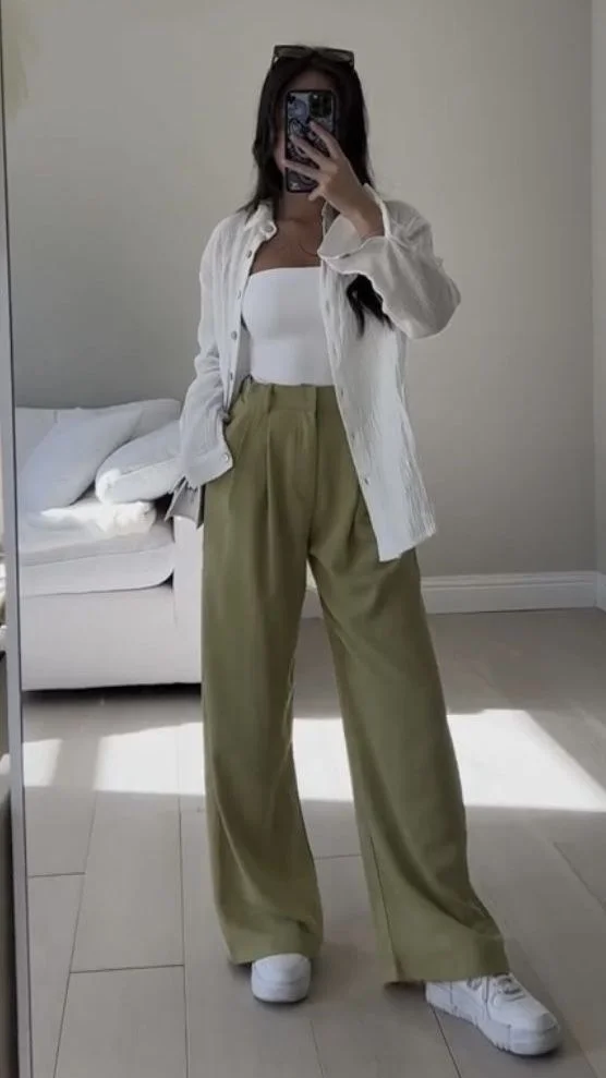 linen pants outfit