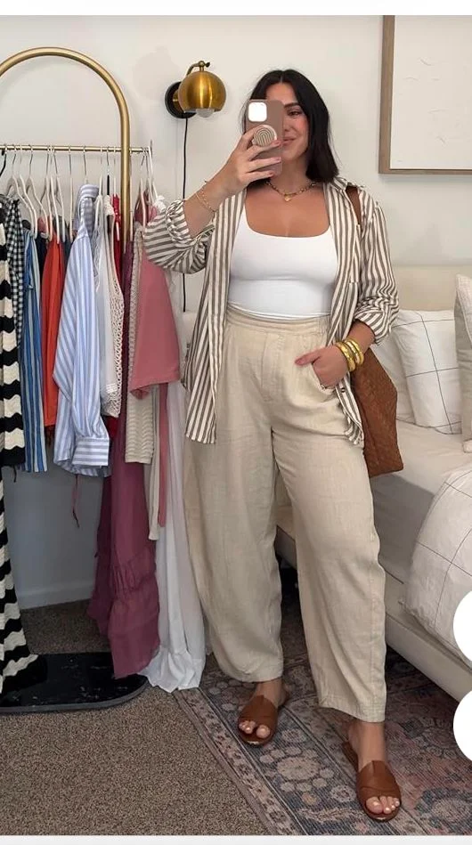 linen pants outfit