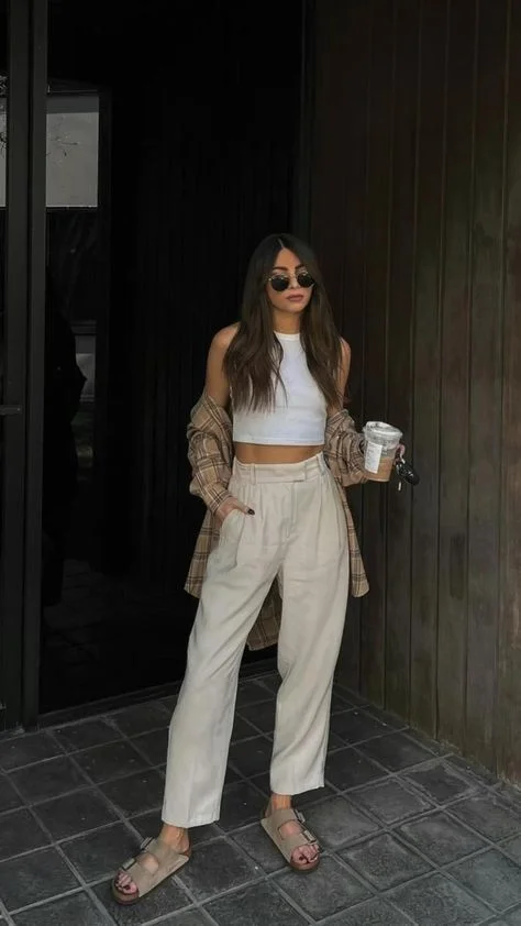 linen pants outfit