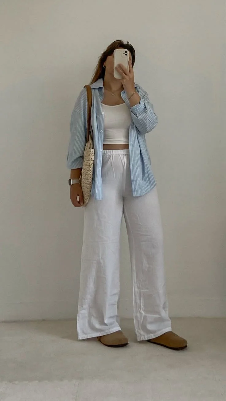 linen pants outfit