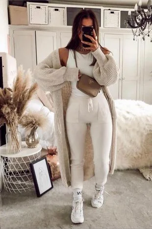 long cardigan outfit