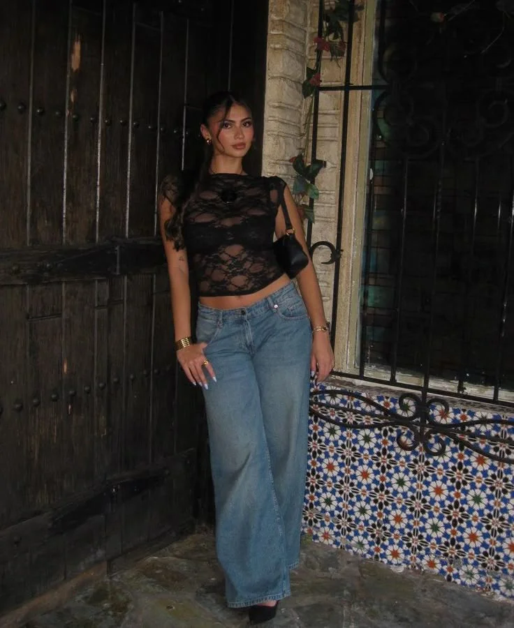 mesh top outfit