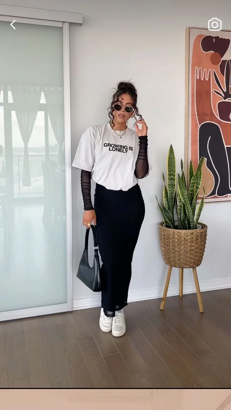 mesh top outfit
