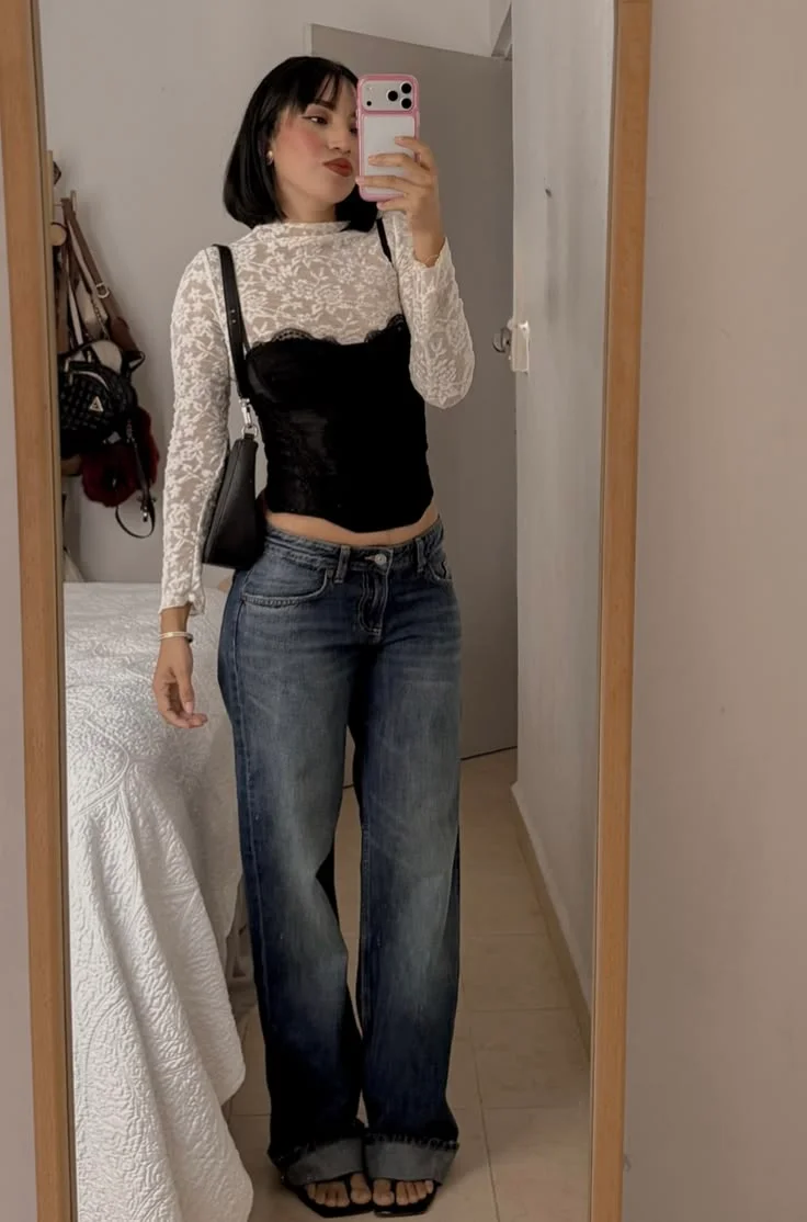 mesh top outfit