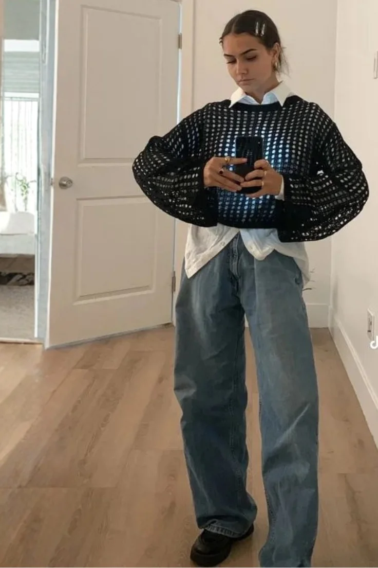 mesh top outfit