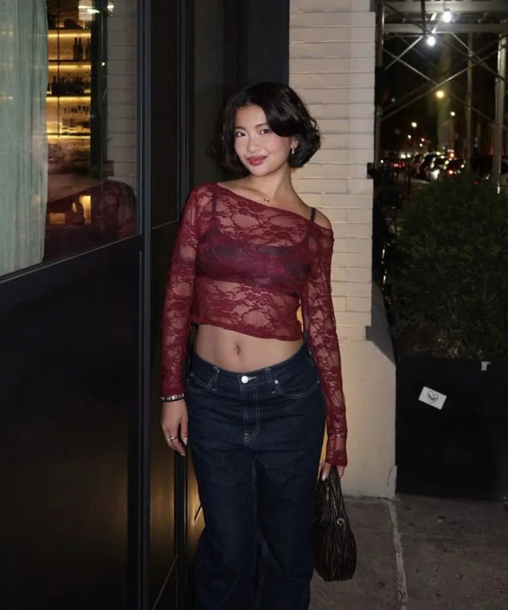 mesh top outfit