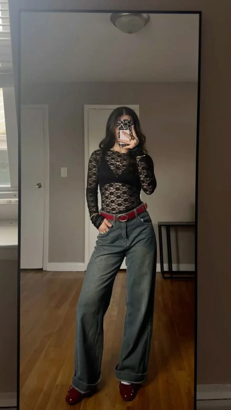 mesh top outfit