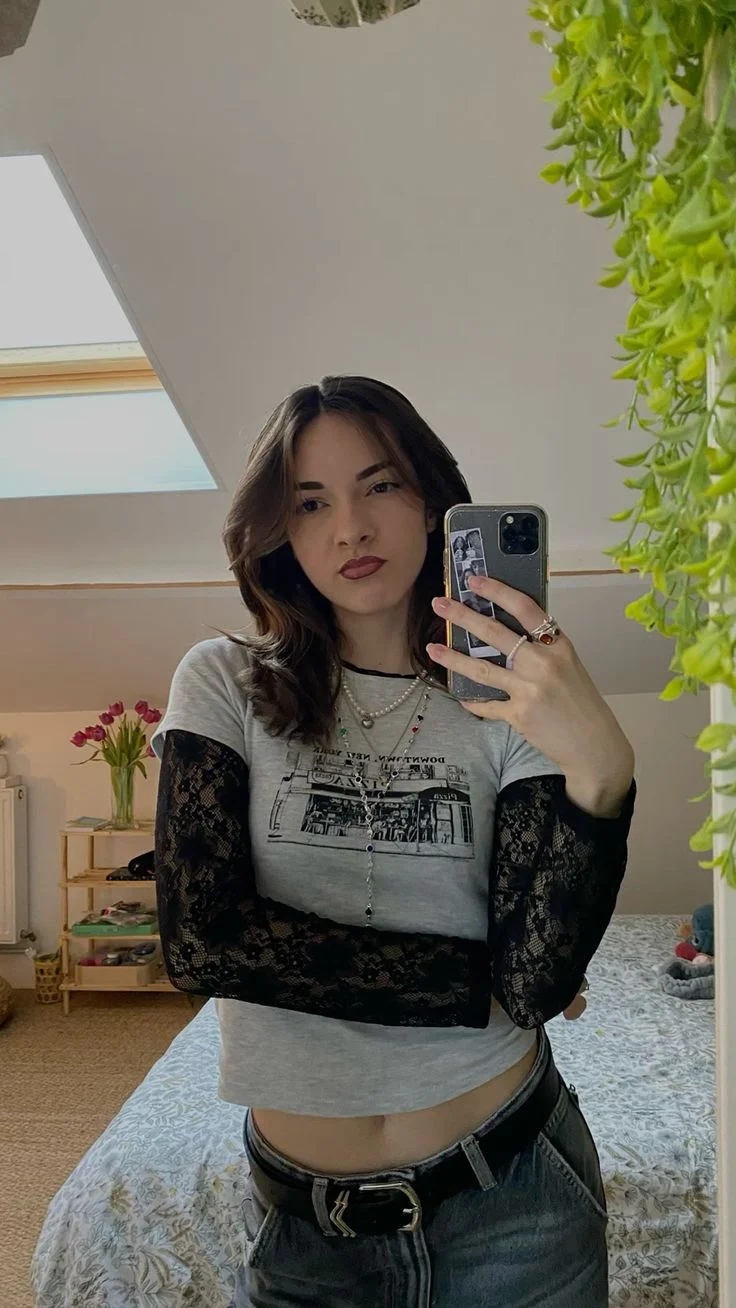 mesh top outfit