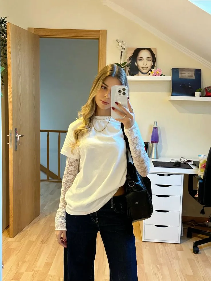 mesh top outfit