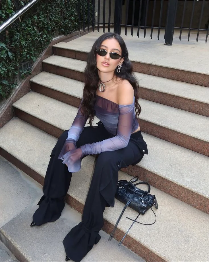 mesh top outfit