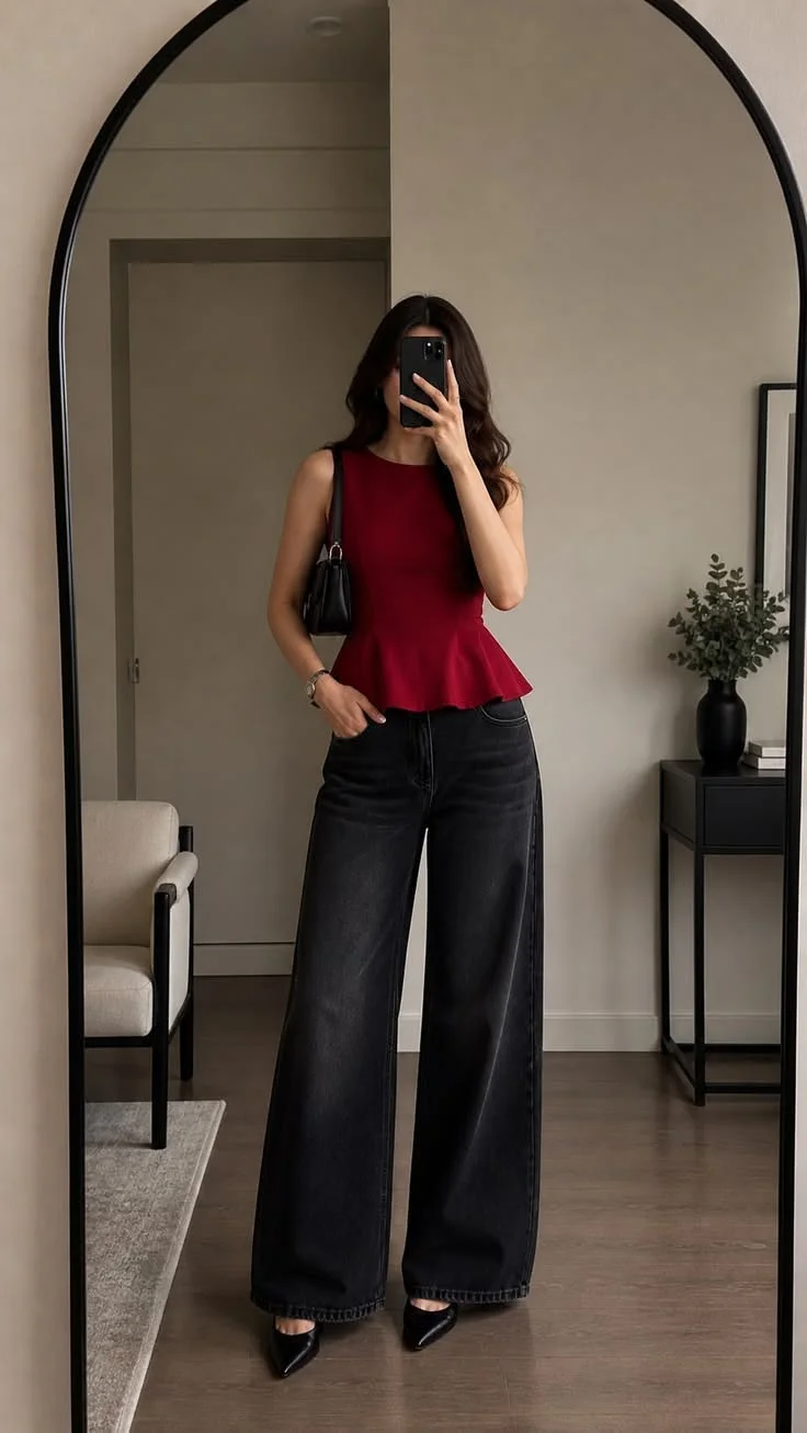 peplum top outfits