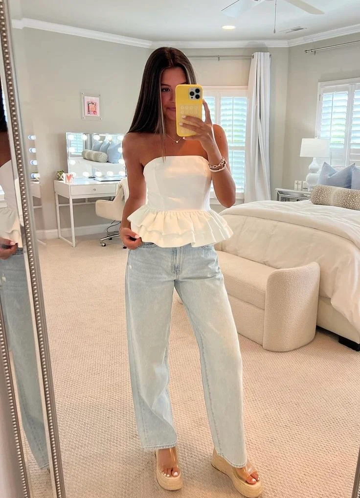 peplum top outfits
