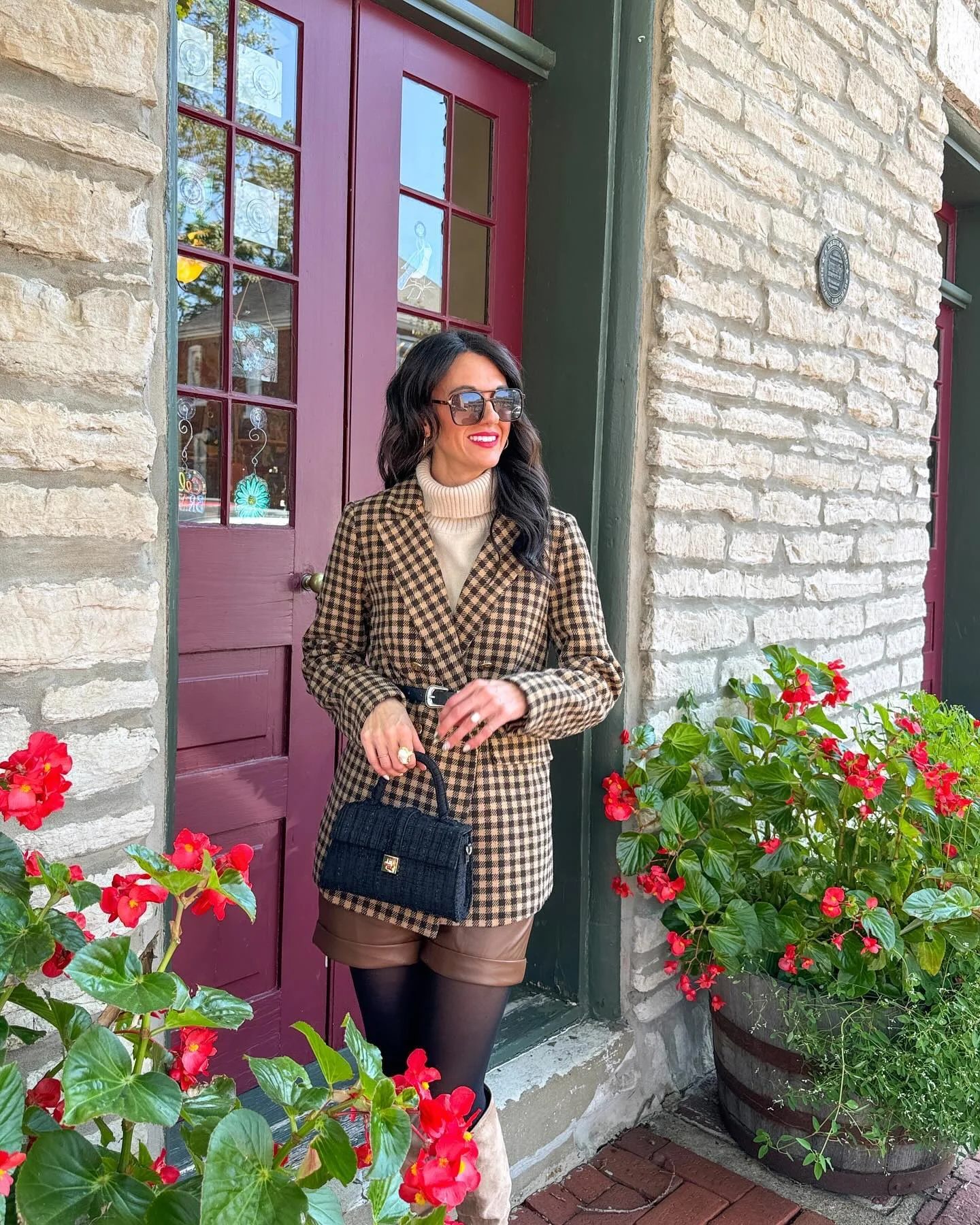 plaid blazer outfit