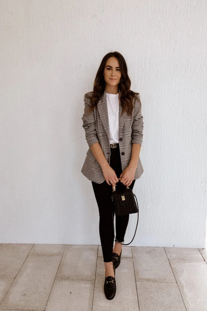 plaid blazer outfit