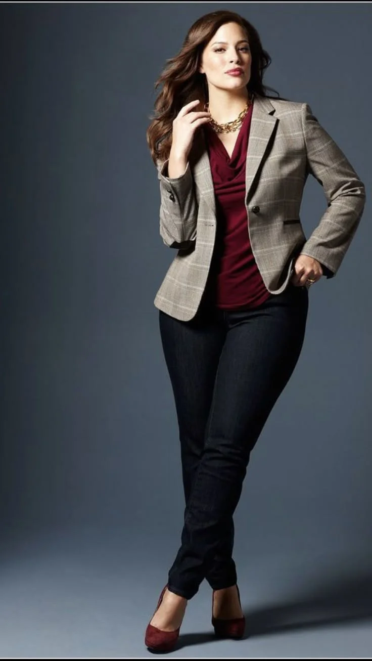 plaid blazer outfit