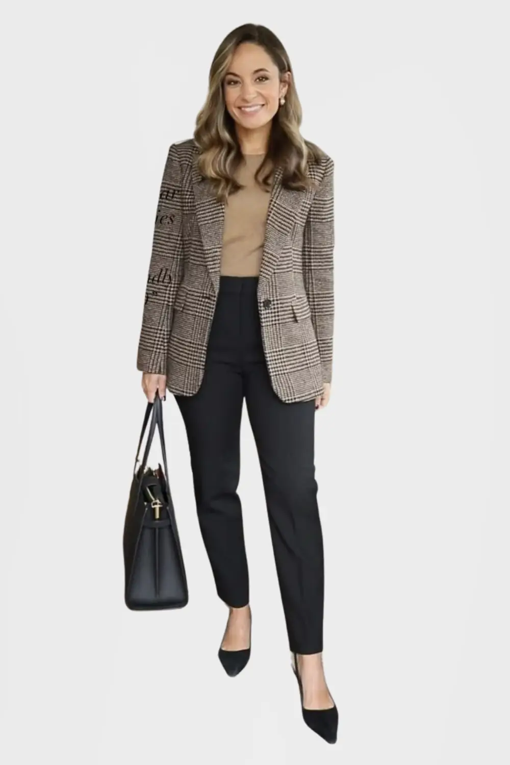 plaid blazer outfit