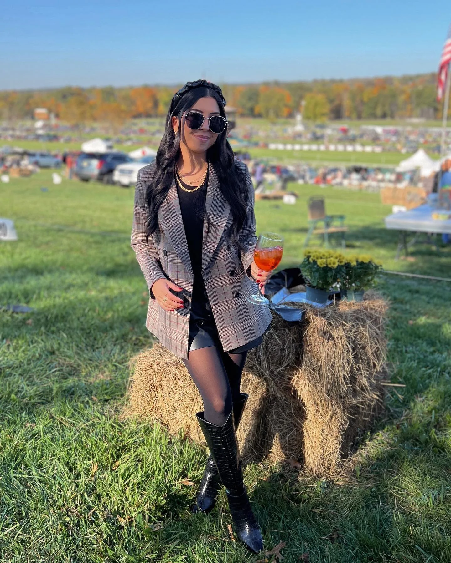 plaid blazer outfit