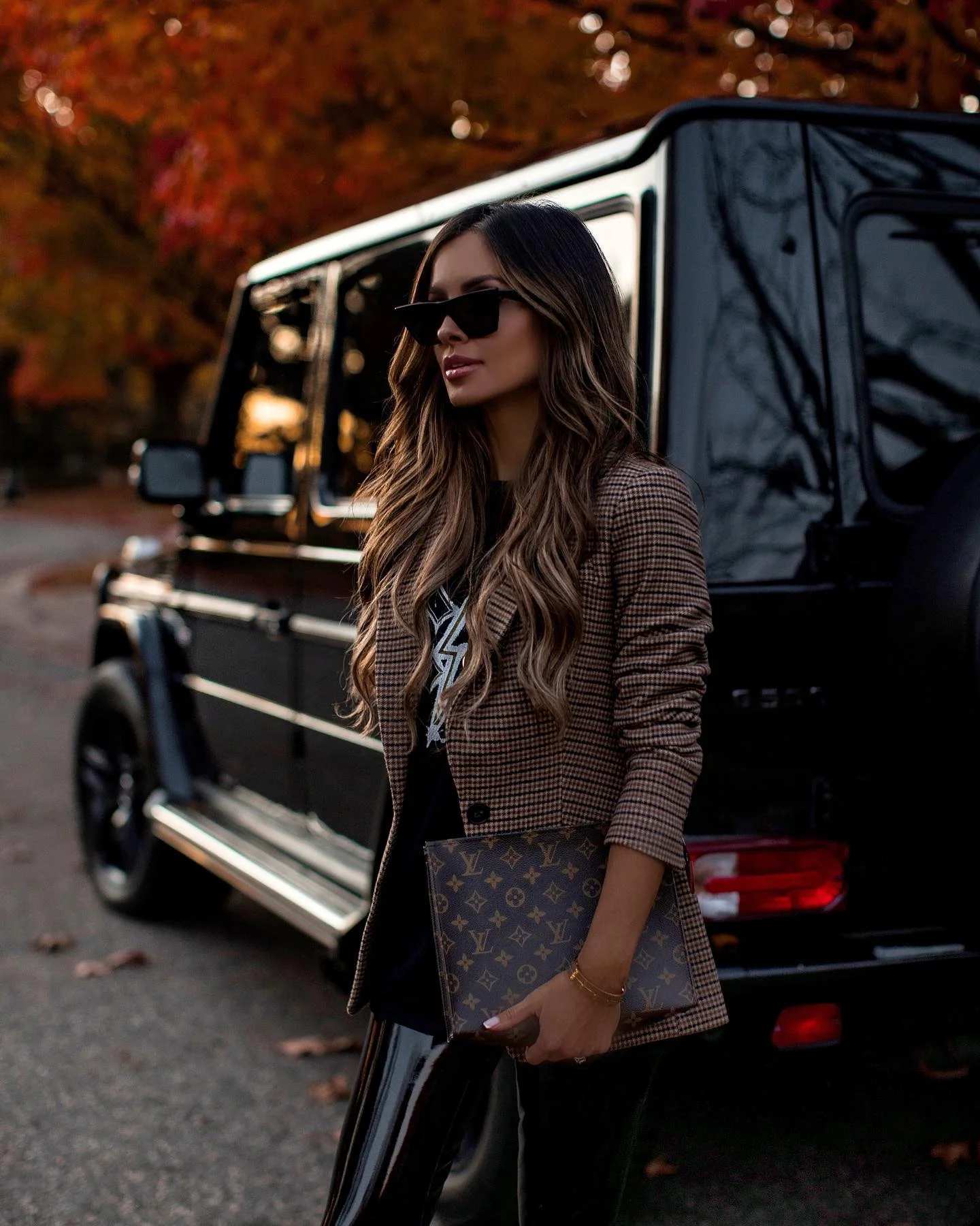 plaid blazer outfit