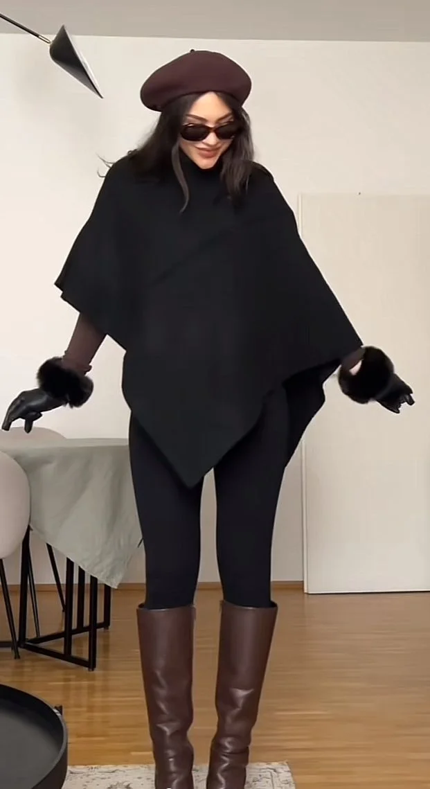 poncho outfits for women