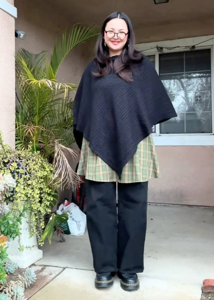 poncho outfits for women