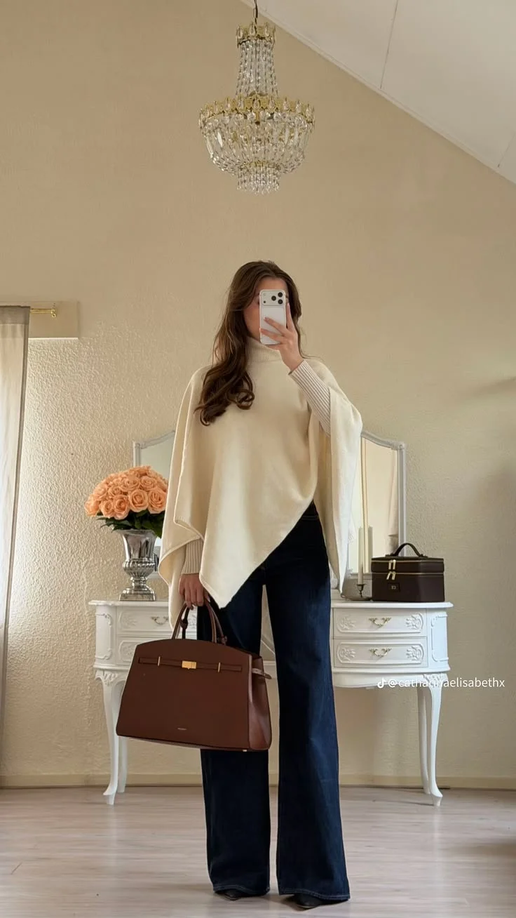 poncho outfits for women