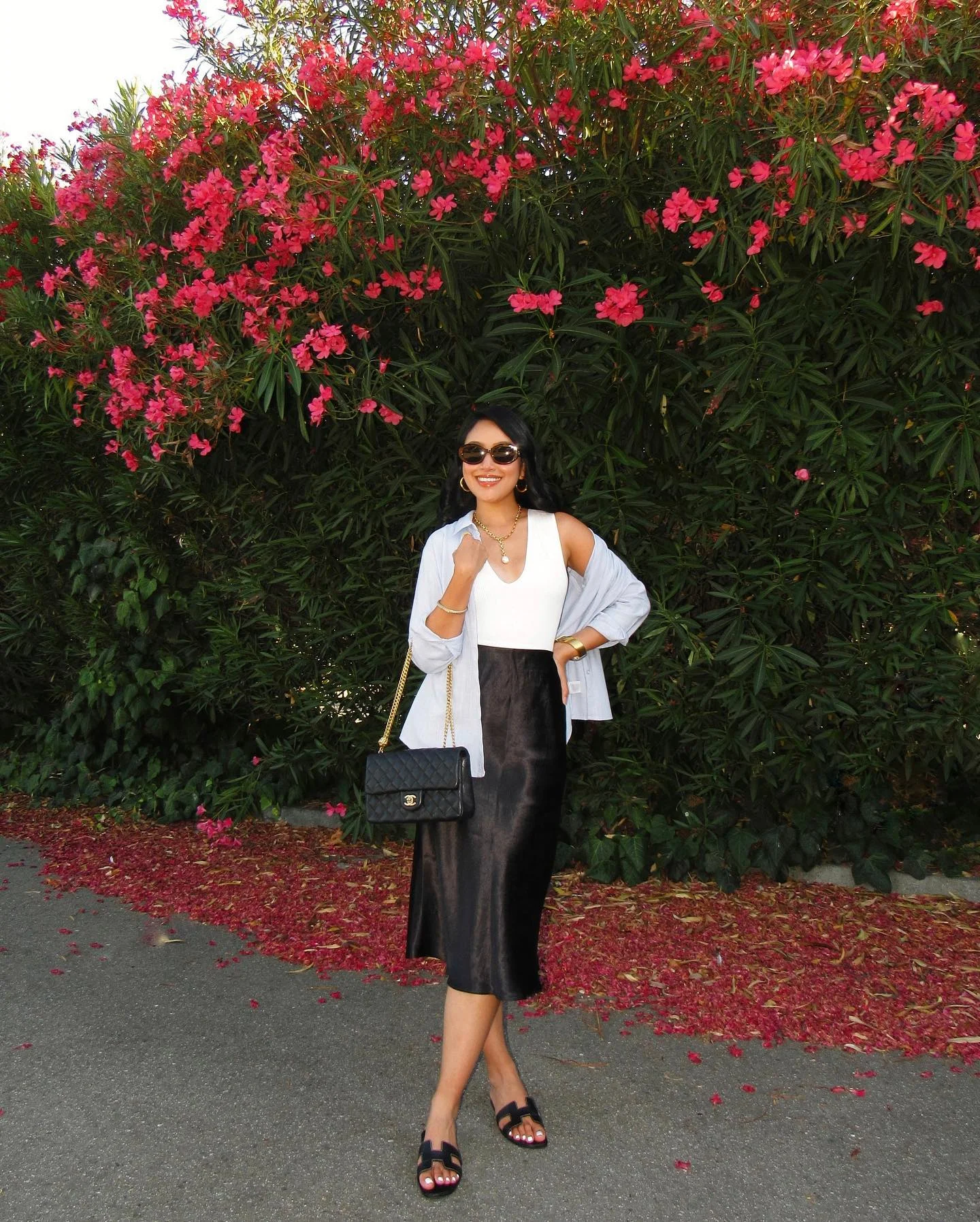 satin skirt outfit ideas