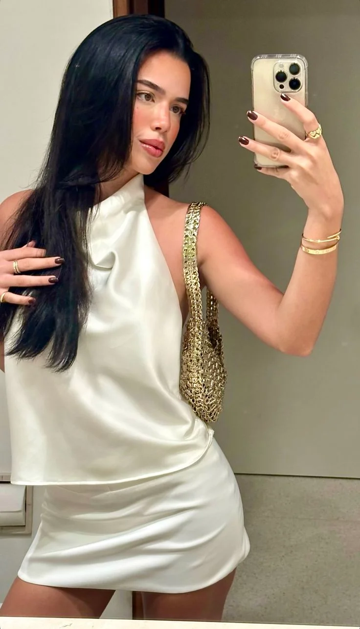 satin top outfit ideas