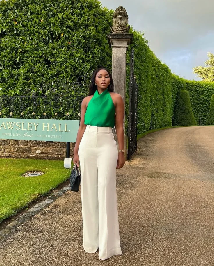 satin top outfit ideas