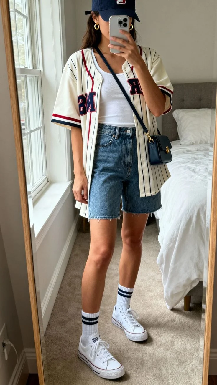 summer baseball game outfits