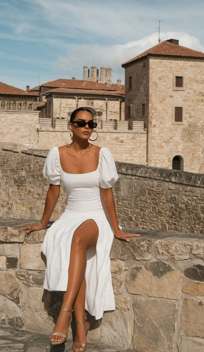 white dress outfit