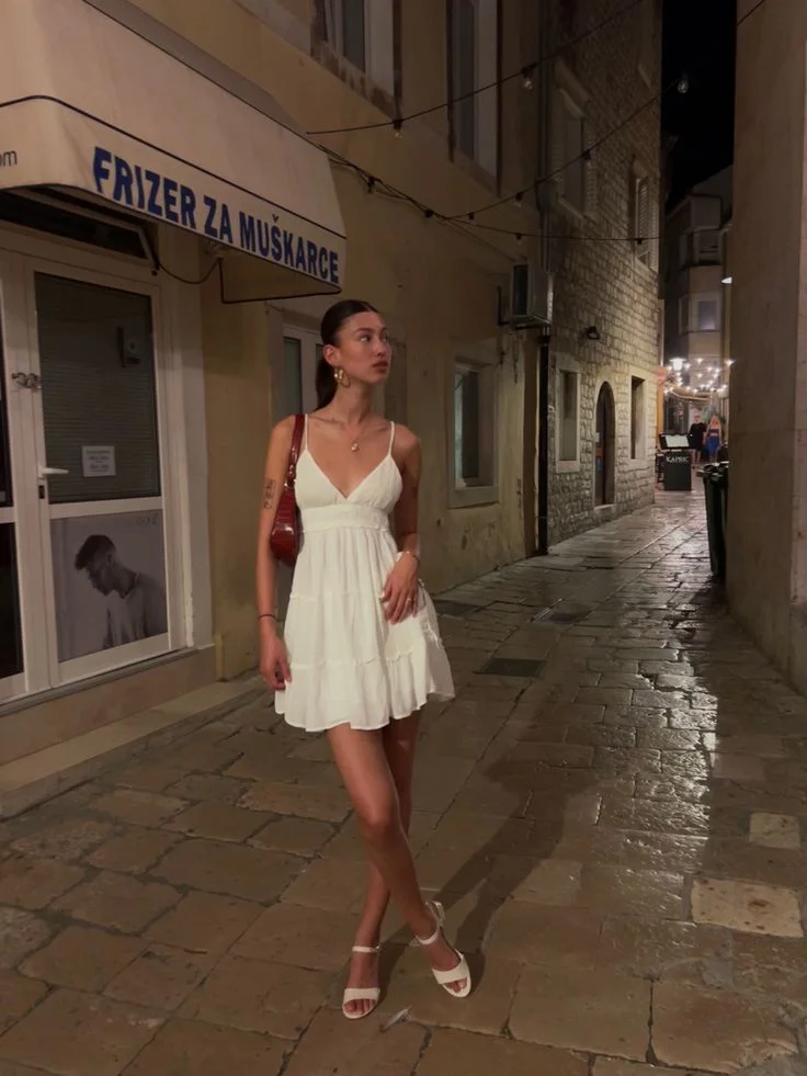 white dress outfit