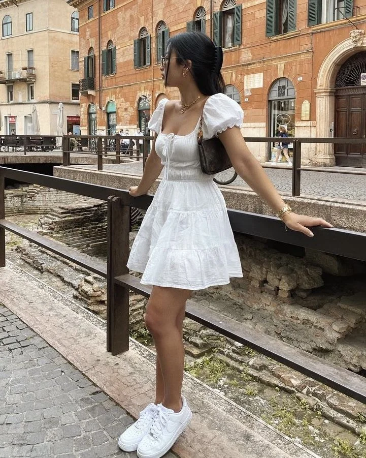 white dress outfit