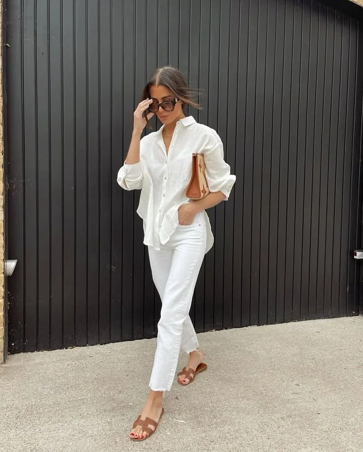 white jeans outfit