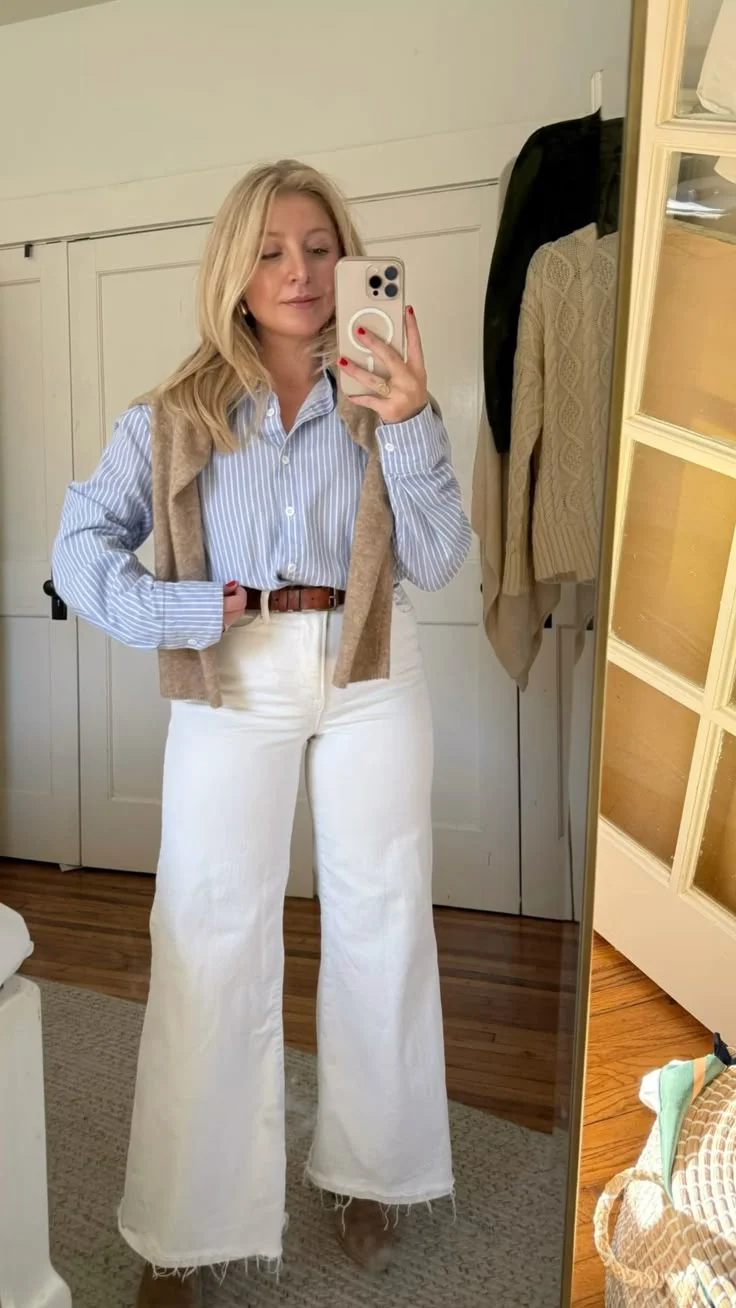white jeans outfit