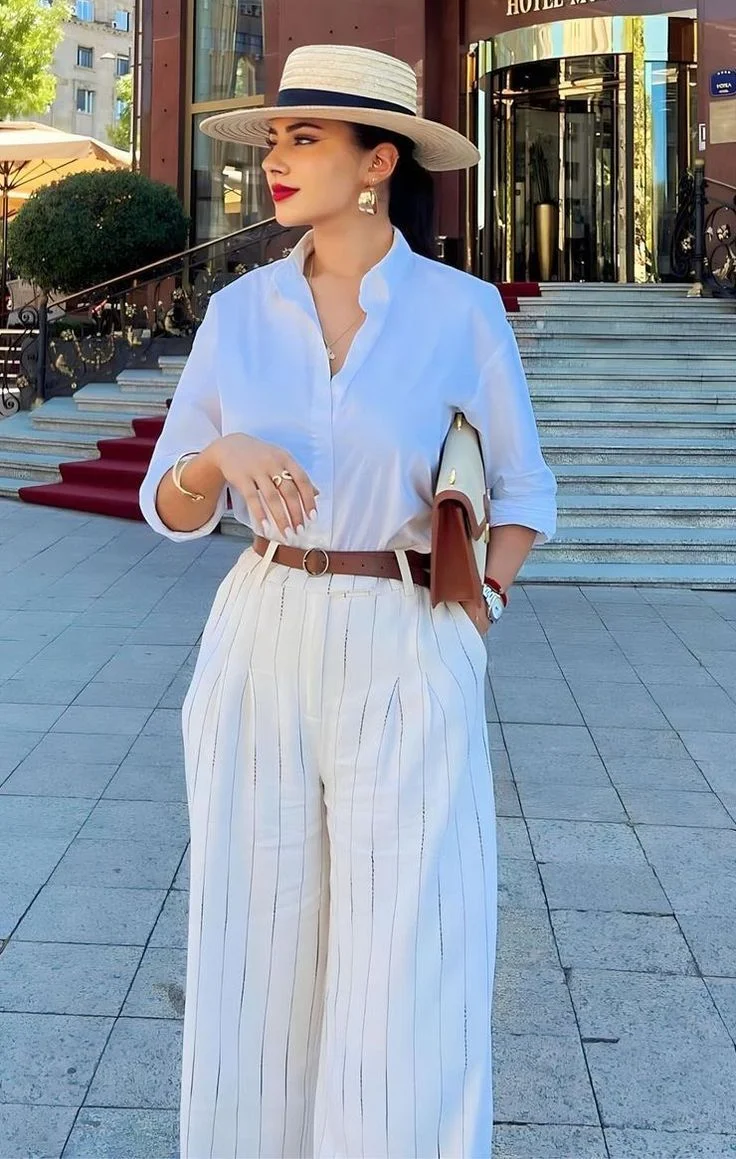white jeans outfit